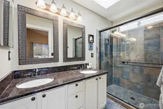 Primary Suite bath w/ dual vanities