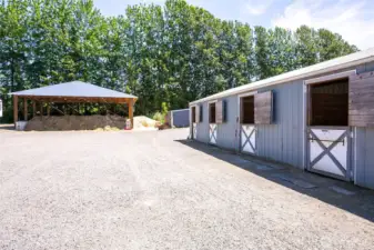 4 additional covered stalls just off 'show barn'
