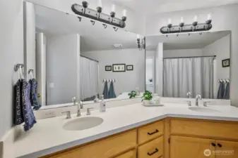 One of 2 guest bathrooms.