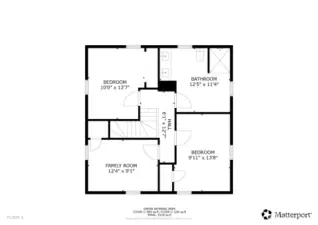 Upper level floorplan