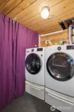 Laundry room area located on the lower level, washer and dryer included.