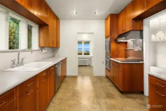 Galley Kitchen with Stainless Steel Appliances. Views from the Kitchen and the Breakfast Nook.