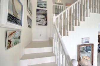 Heading upstairs