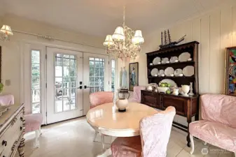 Dining Room opens up to private deck