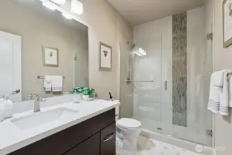 Main Floor Bed#4/office with walk-in closet adjacent to 3/4 bath. Nonconforming bedroom #4