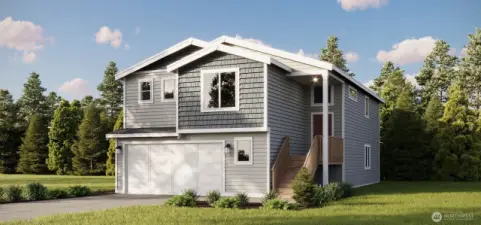 Image is a rendering. Photographs are for illustrative purposes only. Features, finishes, interior/exterior colors, landscaping and floorplan shown may vary from actual homes built.