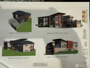 Second approved rending of 5000sf house plans available with offer ready to build on amazing water view property