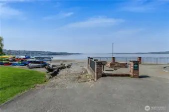 Check out this private beach acess area for barbeques and all your water activities when you live here
