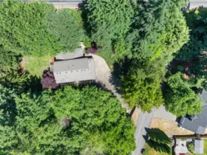 Aerial view of the 15, 500 SF lot.