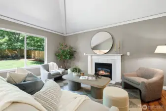 Living room with gas fireplace