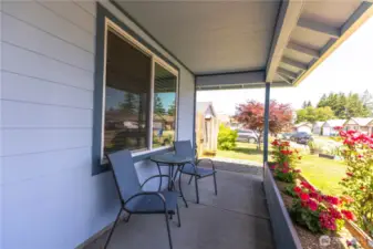 Sit on your covered front porch and enjoy the view