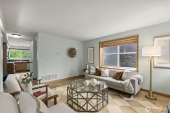 There is space for a desk or dining too!