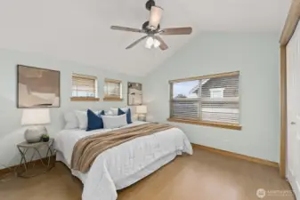 One of the two ensuite bedrooms. This one is big enough for a King bed.