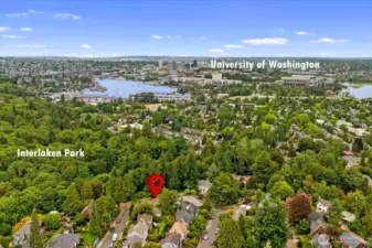 Looking North towards UW