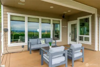 Covered porch with new trex decking.
