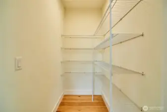 Adjacent to the kitchen is a spacious walk in pantry!