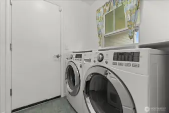 Laundry room & door to the garage.