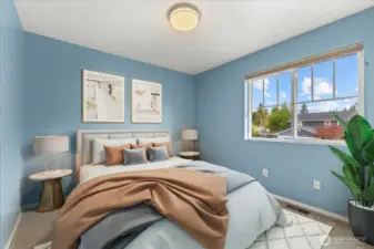 Bedroom #2. virtually staged.