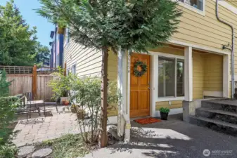 Your own private fenced patio area off the living room