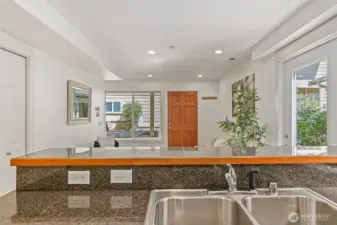 Lots of granite counterspace
