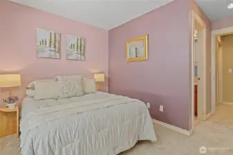 Master suite with tons of light
