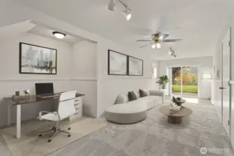 Virtually staged to show an example of how the space could be used.