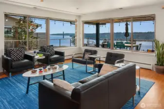 Living area provides intimate spaces yet is still in the loop