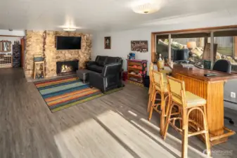 Party time in the rec room for game night, movies or simple quiet time.