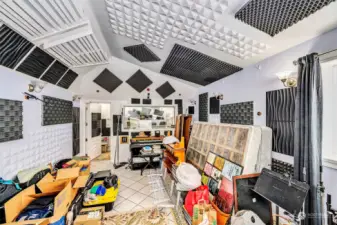 Professional recording studio could easily be converted to an impressive theatre room.