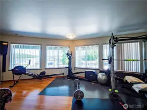 DOWN STAIRS GREAT ROOM WITH A GREAT VIEW...PERFECT SPOT FOR THE LOUDER MEMEBERS OF YOUR CREW