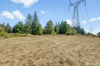 huge field to the far side of property