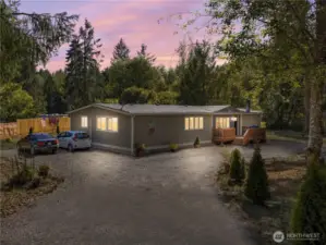Long drive way when you enter the property, With ample parking.