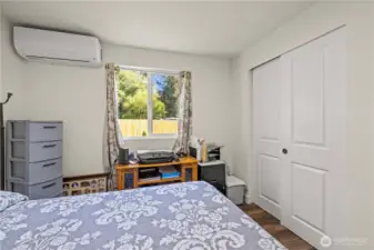 View to the outside for second bedroom with closet space. All newly Remodeled.