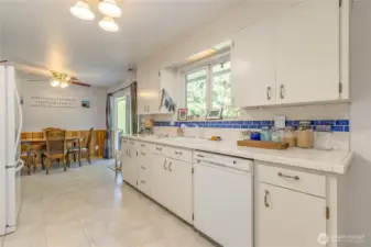 Tiled counters and backsplash