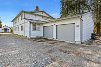 Two Car Garage with Separate Entries