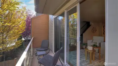 Balcony off of the living room