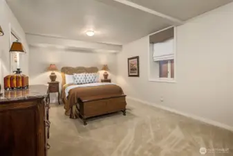 Spacious bedroom in the lower level.