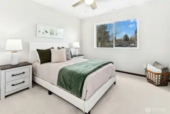 Bedroom #2 with ceiling fan