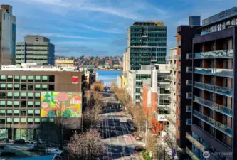 Westlake runs into Lake Union for a water view.
