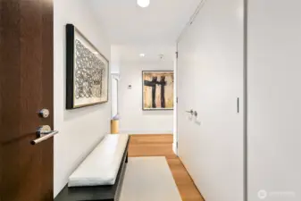 A grand entry for a grand condo! Space to sit and remove shoes upon entry or just sit and ponder the unlimited options surrounding Enso if you ever leave.