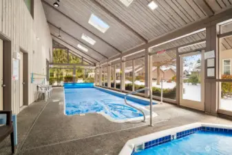 Heated, indoor pool and hot tub to enjoy all year-round.