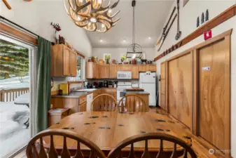 Dining room and kitchen