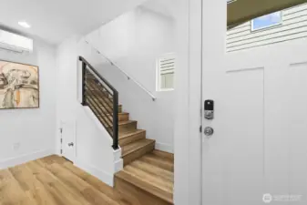 Entry level - 1/2 bath & garage level