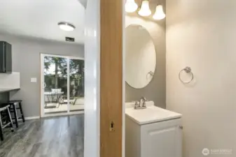 Powder room on main floor