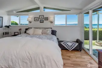 ~primary bedroom with sliders to front patio