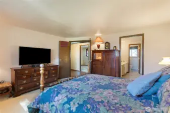 French doors were a nice design touch to this room.