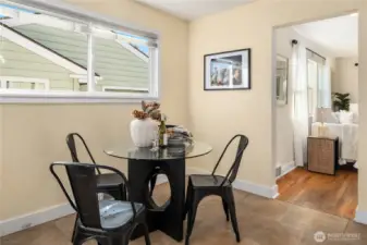 A family of five was raised in this house so there was plenty of dining space.