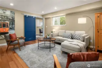 Looking across the room gives a better sense of the size as well as the egress window.
