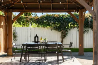 A great covered space with southern exposure so you still get plenty of sunshine.