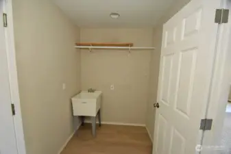Utility room off garage